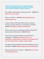 PRIVATE PATROL OPERATOR TEST 2024-2025 |ACTUAL COMPLETE EXAM QUESTIONS AND CORRECT ANSWERS  (100% CORRECT ANSWERS )
