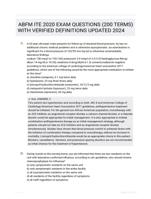 ABFM ITE 2020 EXAM QUESTIONS (200 TERMS) WITH VERIFIED DEFINITIONS UPDATED 2024