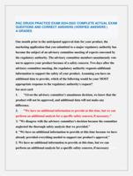 RAC DRUGS PRACTICE EXAM 2024-2025 /COMPLETE ACTUAL EXAM  QUESTIONS AND CORRECT ANSWERS (VERIFIED ANSWERS )  A GRADED