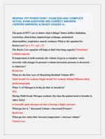 RESP204- PFT POWER POINT 1 EXAM 2024-2025 /COMPLETE  ACTUAL EXAM QUESTIONS AND CORRECT ANSWERS  (VERIFIED ANSWERS)
