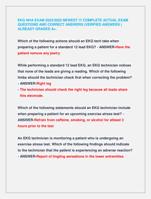 EKG NHA EXAM 2024/2025 NEWEST !!! COMPLETE ACTUAL EXAM  Questions and answers