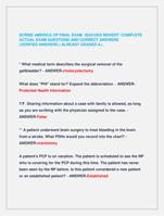 SCRIBE AMERICA OP FINAL EXAM 2024/2025 NEWEST /COMPLETE  ACTUAL EXAM QUESTIONS AND CORRECT ANSWERS