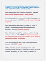 NHA MEDICAL BILLING AND CODING EXAM 2024/2025 NEWEST !!!  COMPLETE ACTUAL EXAM
