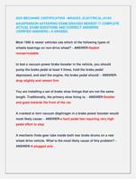 SOS MECHANIC CERTIFICATION BRAKES ,ELECTRICAL,HVAC &SUSPENSION &STEERING EXAM 2024/2025 NEWEST !!! COMPLETE  ACTUAL EXAM