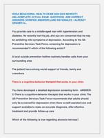 HOSA BEHAVIORAL HEALTH EXAM 2024/2025 NEWEST!! 280+COMPLETE ACTUAL EXAM QUESTIONS AND CORRECT  ANSWERS