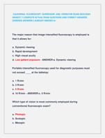 CALIFORNIA FLUOROSCOPY SUPERVISOR AND OPERATOR EXAM 2024/2025  NEWEST !! COMPLETE ACTUAL EXAM QUESTIONS AND CORRECT ANSWERS