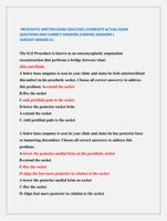 PROSTHETIC WRITTEN EXAM 2024/2025 /COMPLETE ACTUAL EXAM  QUESTIONS AND CORRECT ANSWERS (VERIFIED ANSWERS )  ALREADY GRADED A+