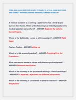 CCMA NHA EXAM 2024/2025 NEWEST !! COMPLETE ACTUAL EXAM QUESTIONS  AND CORRECT ANSWERS (VERIFIED ANSWERS ) ALREADY GRADED A+.