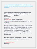 CERTIFIED NURSING ASSISTANCE (CNA ) PRACTICE EXAM & ACTUAL EXAM  2024/2025 COMPLETE QUESTIONS AND CORRECT ANSWERS