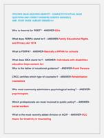CPCE/NCE EXAM 2024/2025 NEWEST!! COMPLETE 372 ACTUAL EXAM  QUESTIONS AND CORRECT ANSWERS (VERIFIED ANSWERS )