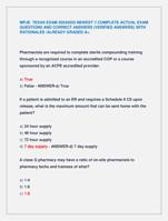 MPJE TEXAS EXAM 20242025 NEWEST !! COMPLETE ACTUAL EXAM  QUESTIONS AND CORRECT ANSWERS (VERIFIED ANSWERS)