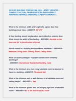 2015 IRC BUILDING CODES EXAM (2024 LATEST UPDATES )  COMPLETE ACTUAL EXAM QUESTIONS AND CORRECT  ANSWERS (VERIFIED ANSWERS)