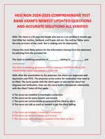 HESI NGN 2024-2025 COMPREHENSIVE TEST  BANK EXAM'S NEWEST UPDATED QUESTIONS  AND ACCURATE SOLUTIONS ALL VERIFIED