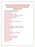 NAPLEX EXAM 2024-2024 UPDATED EXAM  QUESTIONS AND ACCURATE ANSWERS  VERIFIED 100%