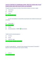 LAW OF CONTRACTS CHAMPIONS EXAM