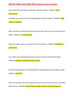 NCCCO CORE exam 20242025 questions and  answers