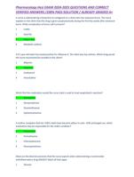 Pharmacology Hesi EXAM 2024-2025