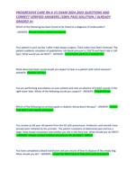 PROGRESSIVE CARE RN A V1 EXAM 2025