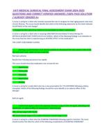 VATI MEDICAL SURGICAL FINAL ASSESSMENT EXAM 2025