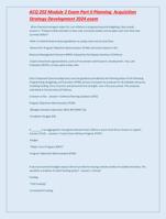 ACQ 202 Module 2 Exam Part II Planning  Acquisition Strategy Development 2024 exam