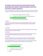 ATI MENTAL HEALTH EXAM WITH NGN EXAM