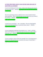 ATI PEDS PROCTORED CARE OF CHILD RETAKE EXAM