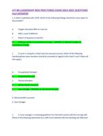 ATI RN LEADERSHIP NGN PROCTORED EXAM