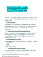 hesi rn critical care v2 test bank