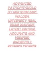 ADVANCED PATHOPHYSIOLOGY MIDTERM 6501 WALDEN UNIVERSITY REAL EXAM 2023/2025 LATEST EDITION| ACCURATE AND VERIFIED ANSWERS 3