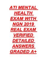 ATI MENTAL HEALTH Exam 2025 ACTUAL EXAM QUESTIONS AND CORRECT DETAILED ANSWERS (VERIFIED ANSWERS) 100% PASS SOLUTION