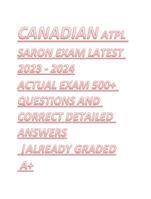 CANADIAN ATPL SARON EXAM 2025 vers
