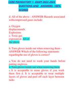 CORE MANDATORY 1- EXAM 2024-2025 QUESTIONS AND verfied ANSWERS- 100% SCORED (already graded A+