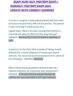 Exam NURS 6521 Midterm Exam 2025