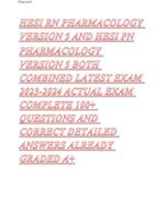 HESI RN PHARMACOLOGY VERSION 5 AND HESI PN PHARMACOLOGY VERSION 5