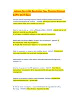 Indiana Pesticide Applicator Core Training Manua exam 2025