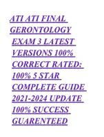 ati final gerontology exam 2024 -2025
