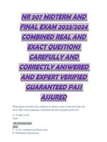 NR 507 MIDTERM AND FINAL EXAM 2024