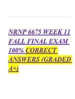 NRNP 6675 Week 11 EXAM 2024-2025