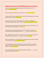 Roofing Practice Exam #1 2025-2026 questions and answers