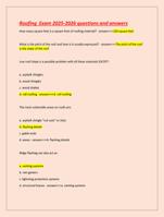 Roofing  Exam 2025-2026 questions and answers