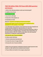 TNCC 9th Edition FINAL TEST Exam 2025-2026 questions and answers