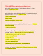PALS 2025 Exam questions and answers