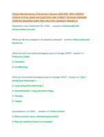 Clinical Manifestations of Respiratory Disease EXAM