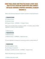 CNIM FINAL EXAM 2024-2025 QUESTIONS AND ANSWERS