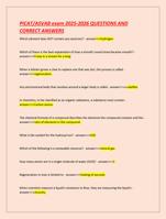 PICAT/ASVAB exam 2025-2026 QUESTIONS AND CORRECT ANSWERS