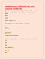 Wonderlic Study Guide Exam 2025-2026 questions and answers