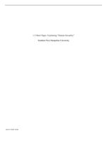 1-3 Short Paper: Explaining "Human Sexuality" Southern New H