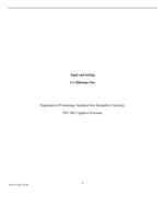 Topic and Setting2-2 Milestone OneDepartment of Psychology,