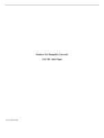 Southern New Hampshire University TAX 700 - Short Paper  01: