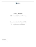 Module 5  2 Activity:Ethical Issues in the Natural Science